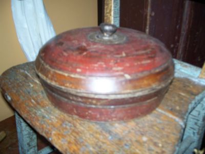 Wooden polychromic Native bowl 16