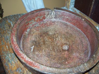 Wooden polychromic Native bowl 14