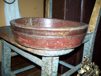 Wooden polychromic Native bowl 13