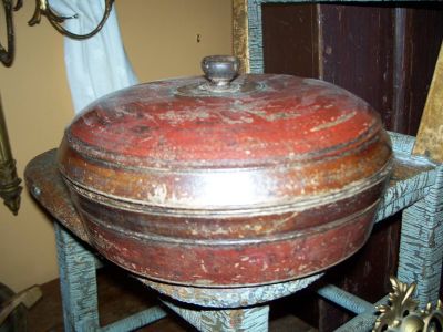 Wooden polychromic Native bowl 12