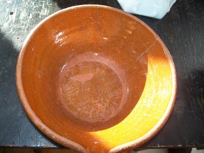 Dion's pottery bowl with spout 11