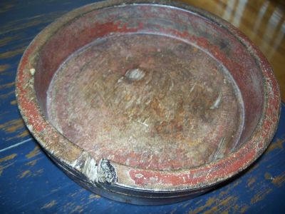 Wooden polychromic Native bowl 8
