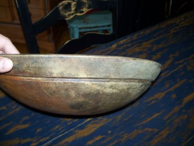 Old turned wooden bowl 3