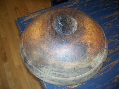 Old turned wooden bowl 4