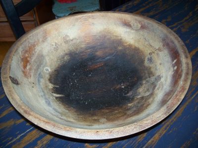 Old turned wooden bowl 7