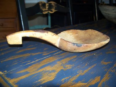 Carved wooden butter spoon 5