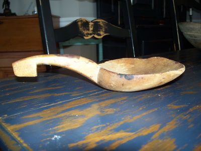 Carved wooden butter spoon 4