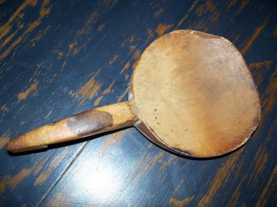 Carved wooden butter spoon 1