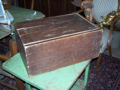 Nice 19th C candle box on original color 7