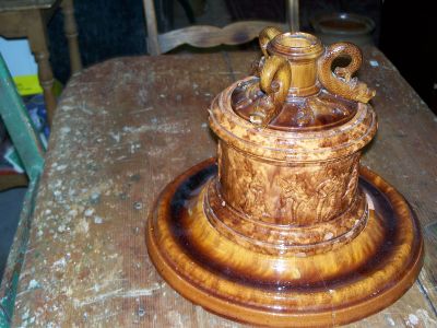 Scarce Dion pottery tobacco safe 10