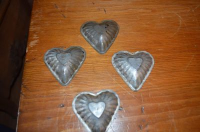 Heart shaped tin molds 2