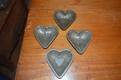 Heart shaped tin molds 1