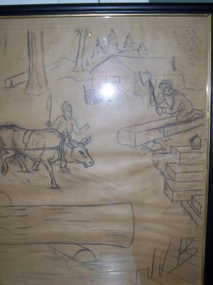 Grand dessin de Jean Julien Bourgault 1910 / 1996 5