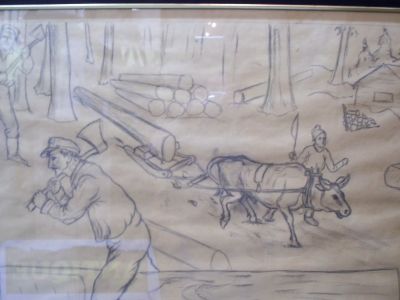 Grand dessin de Jean Julien Bourgault 1910 / 1996 7