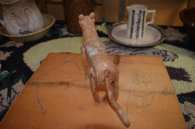 chat sculpté art populaire 3