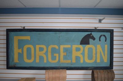 Annonce en tôle et bois forgeron 5