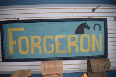 Annonce en tôle et bois forgeron 2