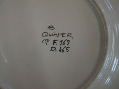 Grande assiette Quimper avec coq 2