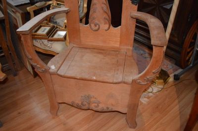 Tiger oak entrance chair 6