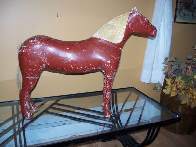 Outstanding 19th C. carved horse 2