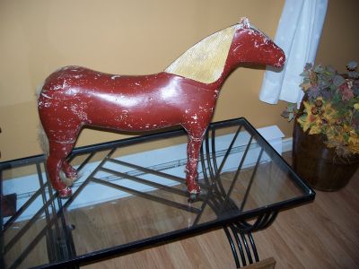 Outstanding 19th C. carved horse 1