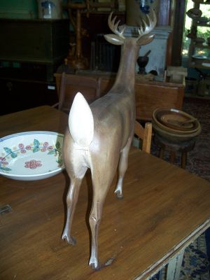 Carved folk art deer  6