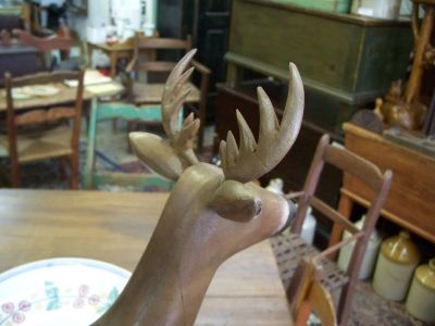 Carved folk art deer  8