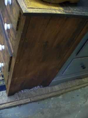 Commode na&iuml;ve 4 tiroirs en pin circa 1860 4