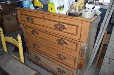 Pine moustache chest of drawers 2
