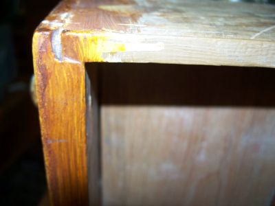Miniature pine square nails S chest of drawers 6