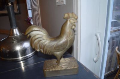Carved rooster signed 2