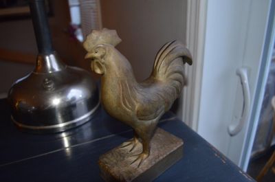 Carved rooster signed 1