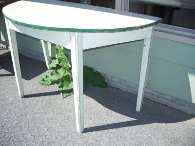 Pine half moon tables pair circa 1870 6 Pine half moon tables pair circa 1870 6