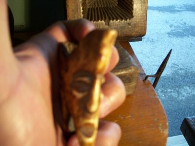Nice double face bone carving 6