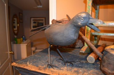 Carved wooden crow  5