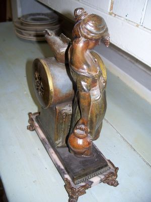Horloge r&eacute;gule et marbre rose 7