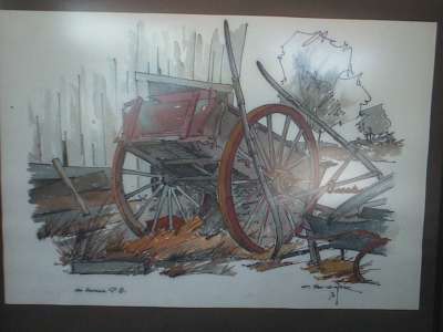 Belle aquarelle de St-Cyr  St-armand quebec 5