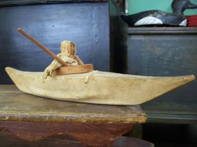 Inuitt kayake with kayakisy circa 1900 1