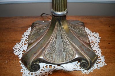 reverse painting lamp early 1900's 3