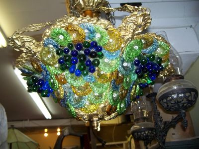 Lampe en p&acirc;te de verre de style Murano 1