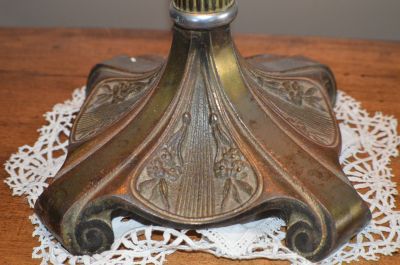 reverse painting lamp early 1900's 7