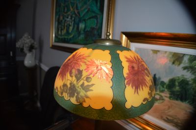 reverse painting lamp early 1900's 9