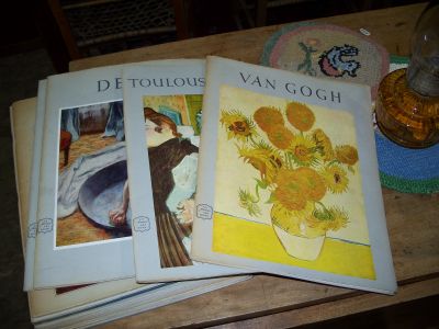 20 volumes des ann&eacute;es 50 sur les grands peintres de ce monde abondamment illustr&eacute;s  1