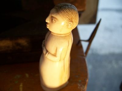 Very old and beautifull ivory carved monk 11