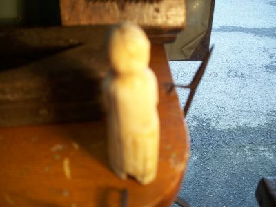 Very old and beautifull ivory carved monk 12