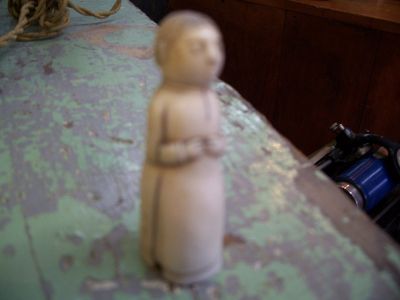 Very old and beautifull ivory carved monk 3