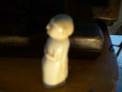 Very old and beautifull ivory carved monk 7