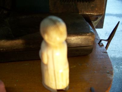 Very old and beautifull ivory carved monk 9