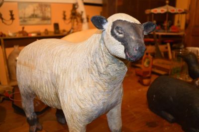 Carved sheep by Leonard Croteau 1