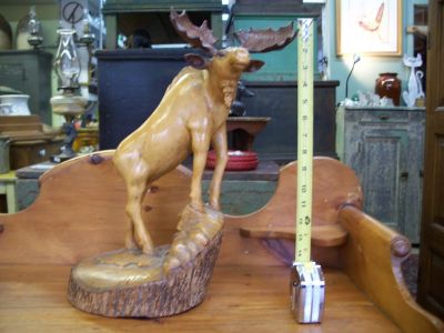Kingston Klatt Bros. large moose carving 2